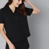 Women HERE&NOW Sleepwear & Loungewear | Buy Here&Now Women Black Solid Night Suit - Apparel For Women