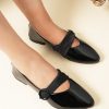 Women DressBerry Flats | Buy Dressberry Black Buckel Detail Pointed Toe Ballerinas Flats - Footwear For Women