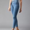 Women DOLCE CRUDO Jeans | Buy Dolce Crudo Women Blue Skinny Fit High Rise Clean Look Stretchable Jeans - Apparel For Women