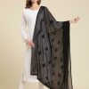 Women Dupatta Bazaar Dupattas & Shawls | Buy Dupatta Bazaar Embroidered Chiffon Dupatta With Pom Pom Lace - Apparel For Women