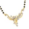 Women KUBERBOX Fine Jewellery | Buy Kuberbox Rhodium Plated 18Kt Gold Diamond Studded Mangalsutra 3.08 Gm - Accessories For Women