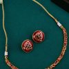 Women Voylla Fashion Jewellery | Buy Voylla Gold Plated & Red Enamelled Jewellery Set - Accessories For Women