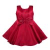 Kids Wish Karo Party Wear | Buy Wish Karo Girls Red Solid Fit And Flare Dress - Apparel For Girls