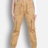 Kids Cutiekins Jeans, Trousers & Capris | Buy Cutiekins Girls Camel Brown High Rise Cargos Trouser - Apparel For Girls