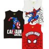 Kids YK Marvel Yk | Buy Yk Marvel Infant Boys Pack Of 3 Spiderman & Captain America Print Sleeveless T Shirt - Apparel For Boys