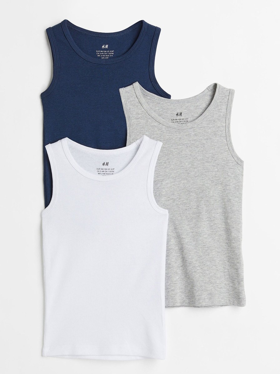 Kids H&M T-Shirts | Buy H&M Boys 3 Pack Vest Tops - Apparel For Boys