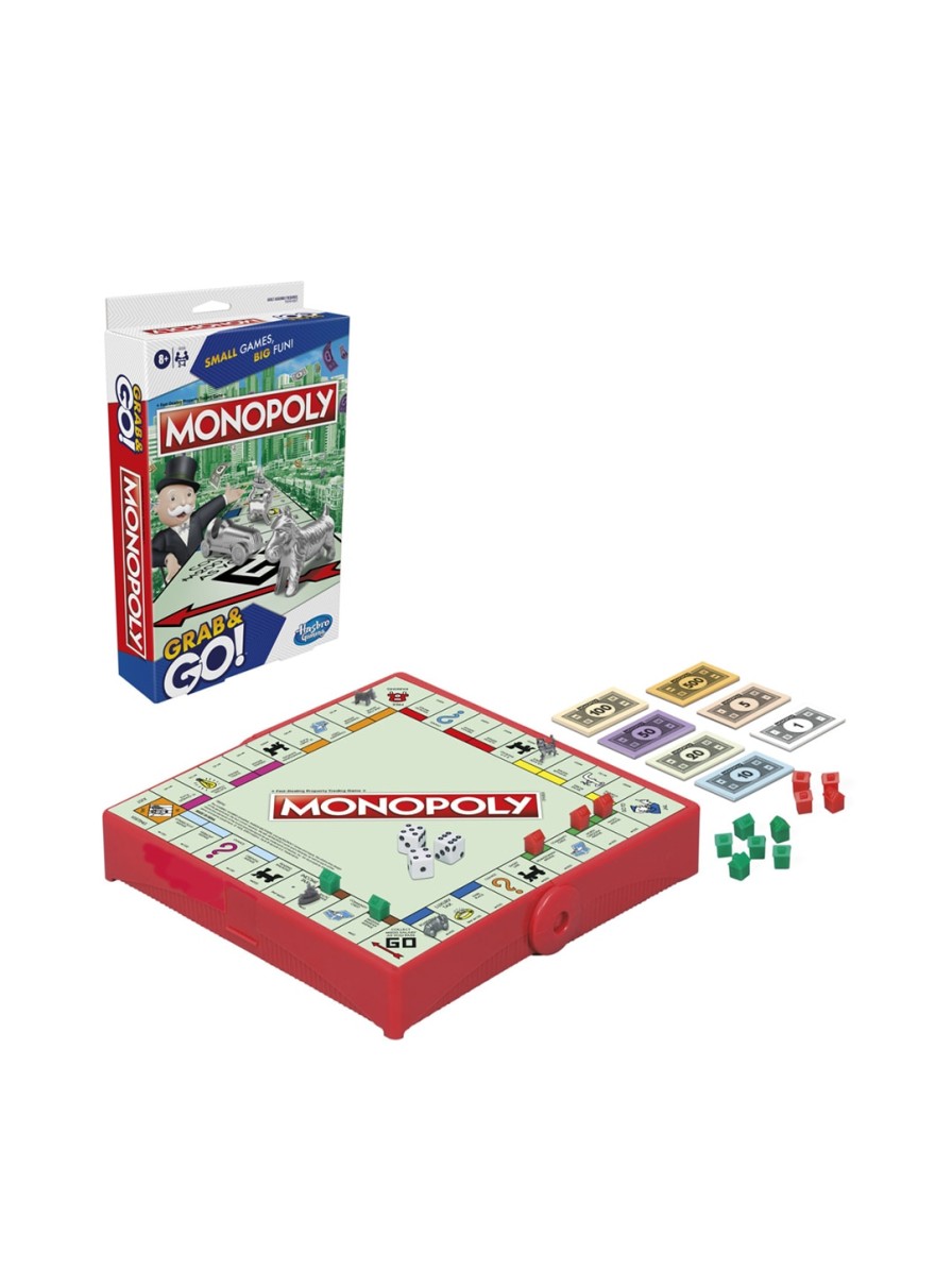 Kids MONOPOLY Activity Toys | Buy Monopoly Grab And Go Portable Travel Board Game For Ages 8 And Up - Toys And Games For Boys