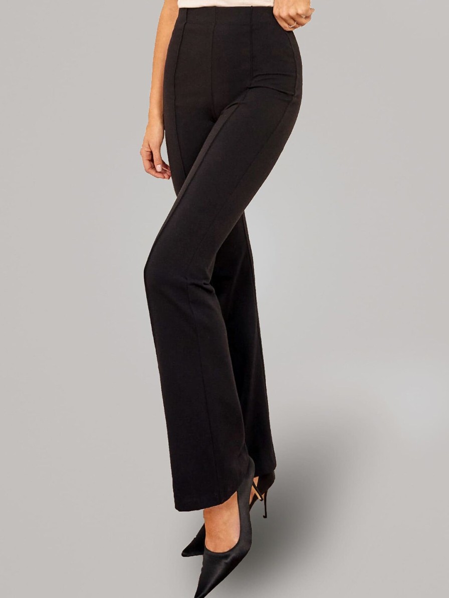 Women ADDYVERO Trousers & Capris | Buy Addyvero Women Black High Rise Easy Wash Trousers - Apparel For Women