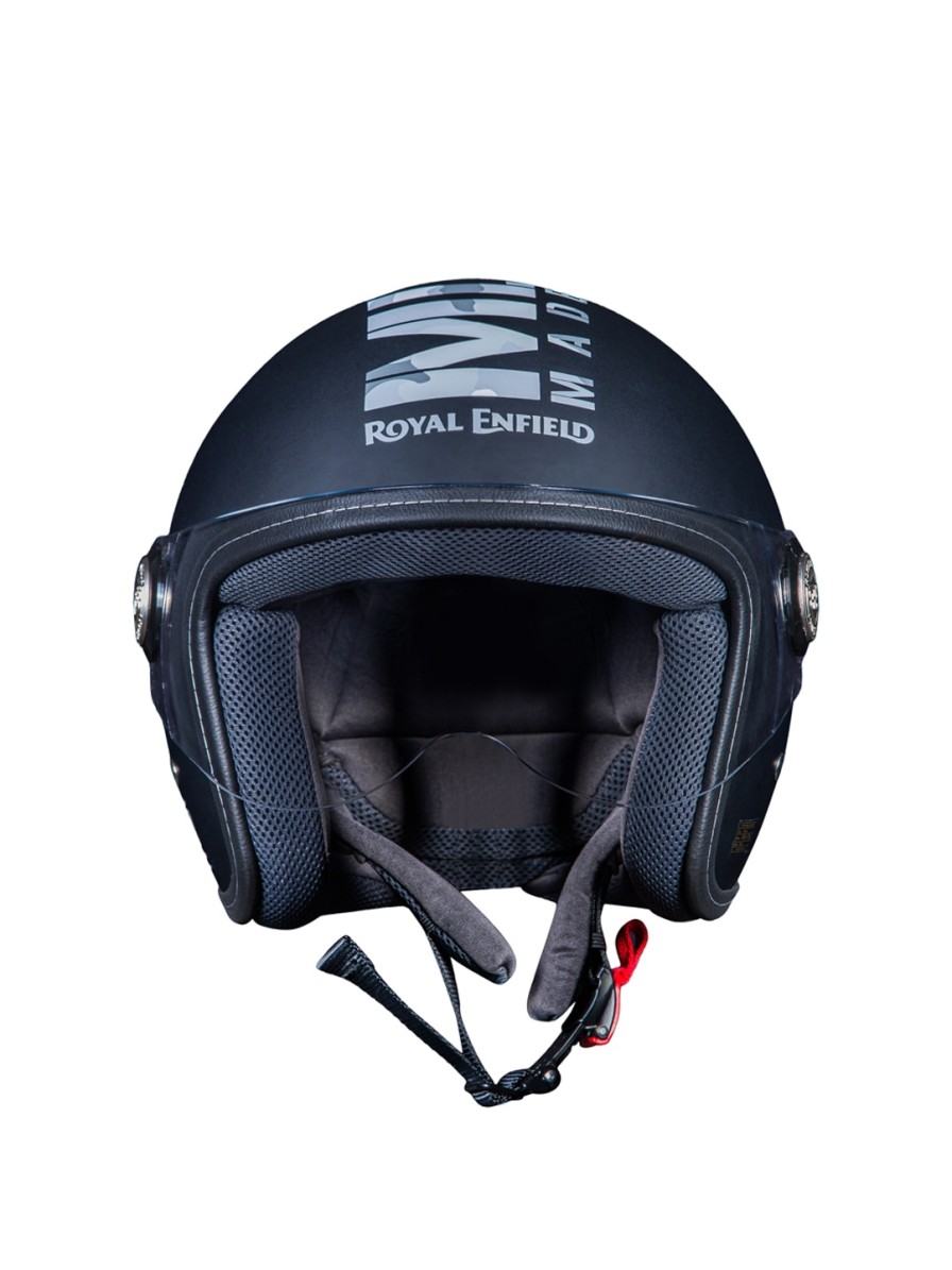 Men Royal Enfield Helmets | Buy Royal Enfield Unisex Black Printed Chopper Open Face Mlg Helmet - Accessories For Unisex