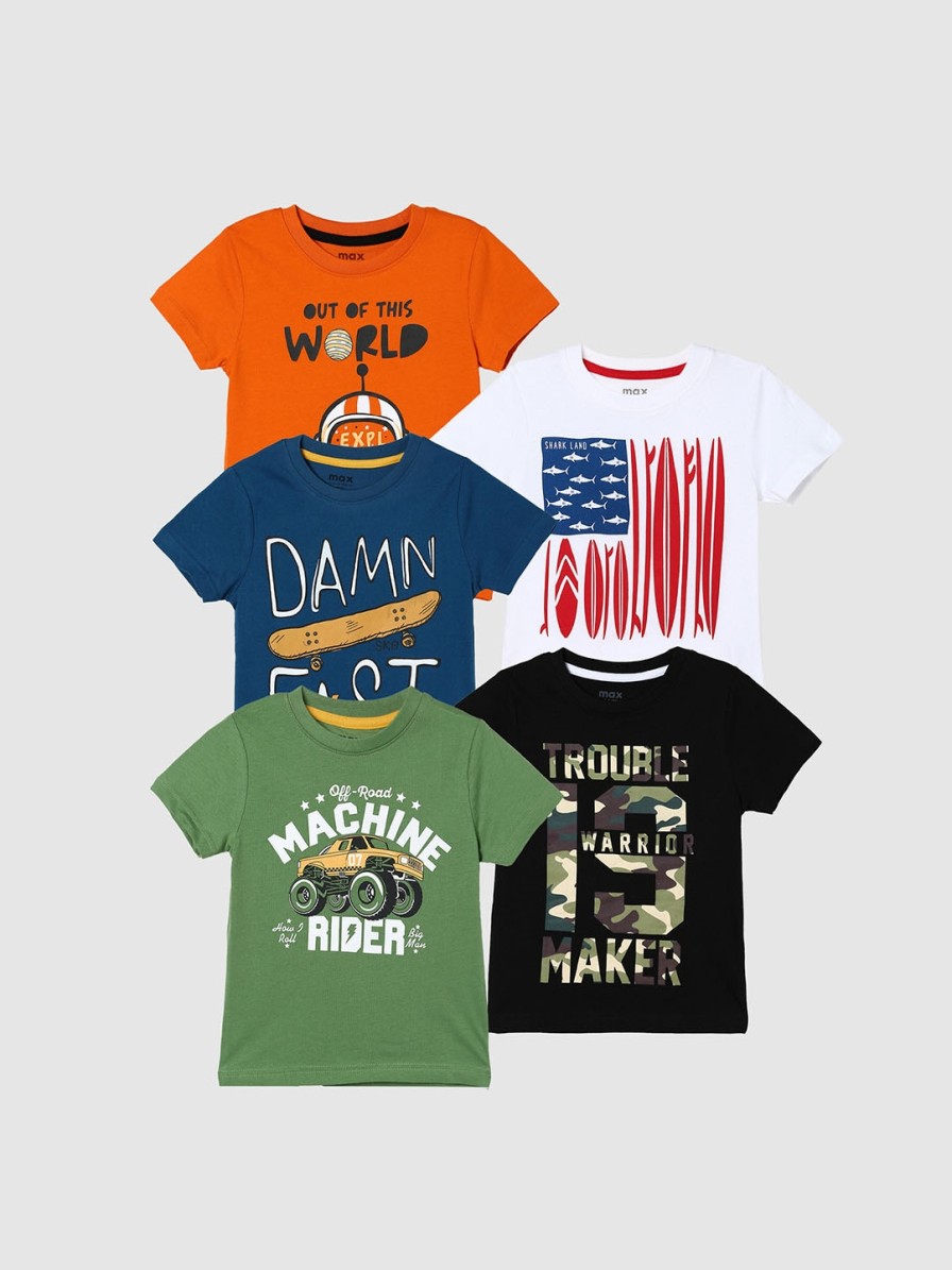 Kids max Max Kids | Buy Max Boys Pack Of 5 Printed T Shirts - Apparel For Boys