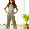 Kids Fairies Forever Dungarees & Jumpsuits | Buy Fairies Forever Girls Checked Embroidered Cotton Basic Jumpsuit - Apparel For Girls